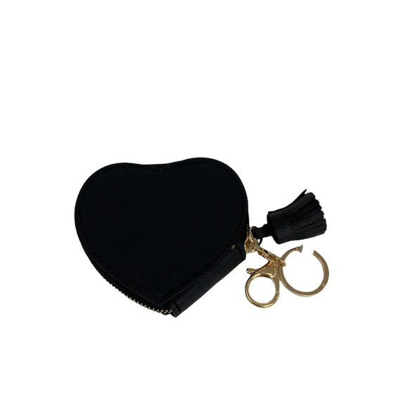 SOLD - Heart Shaped Coin Purse Key Fob - Picture 3 of 4